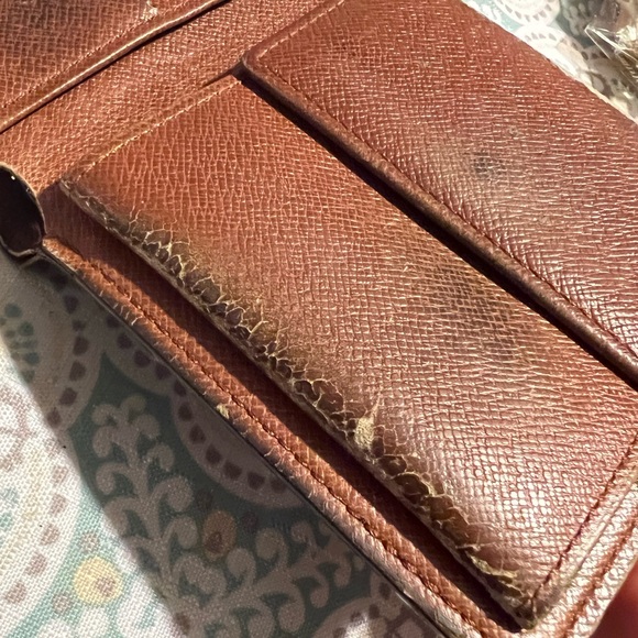 LOUIS VUITTON Folded Wallet Bi-fold PVC Brown Monogram Used - Picture 14 of 15